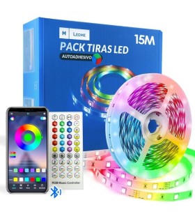 PACK TIRA LED DIGITAL RGB 24V SMD5050 15 METROS - APP + CONTROL REMOTO + FUENTE DE ALIMEN