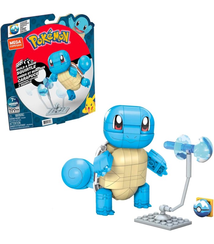 MATTEL MEGA CONSTRUX WONDER BUILDERS POKEMON SQUIRTLE - FIGURA DE CONSTRUCCION
