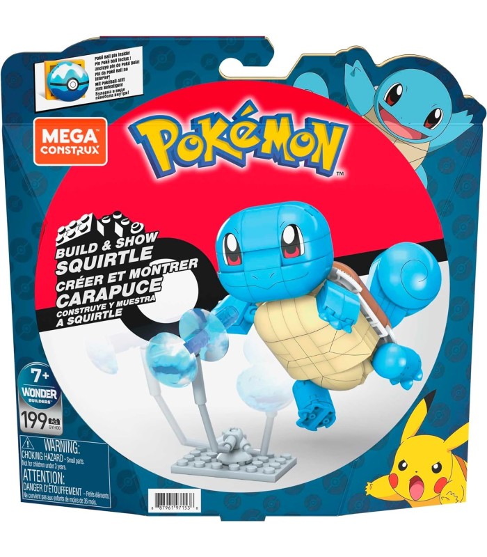 MATTEL MEGA CONSTRUX WONDER BUILDERS POKEMON SQUIRTLE - FIGURA DE CONSTRUCCION