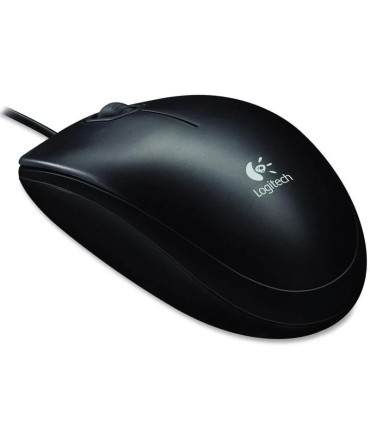 RATON CON CABLE LOGITECH OEM B100 NEGRO - OPTICO - USB - 3 BOTONES - 800DPI