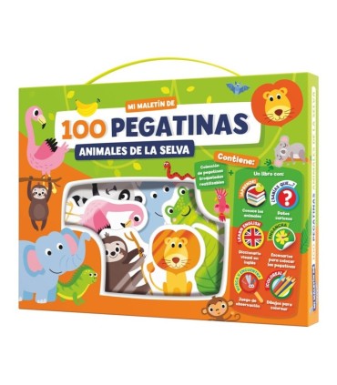 MALETIN 100 PEGATINAS - ANIMALES DE LA SELVA