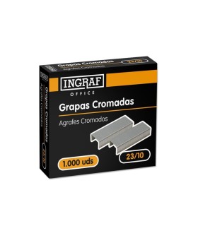 GRAPAS CROMADAS 23-10 OFFICE CLUB CAJA DE 1000 UNIDADES