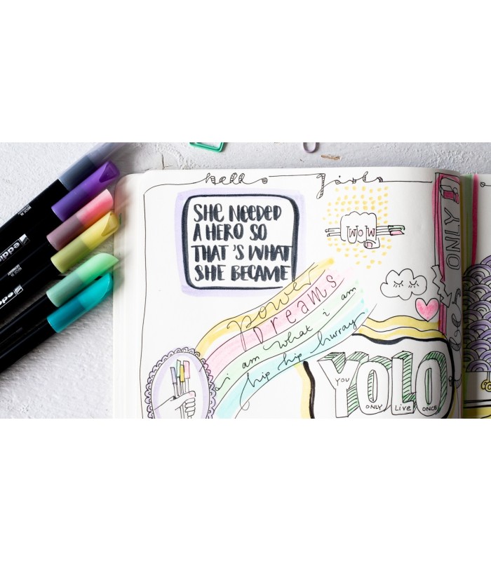ROTULADORES EDDING 1200 COLORES PASTEL BLISTER 6 UNIDADES