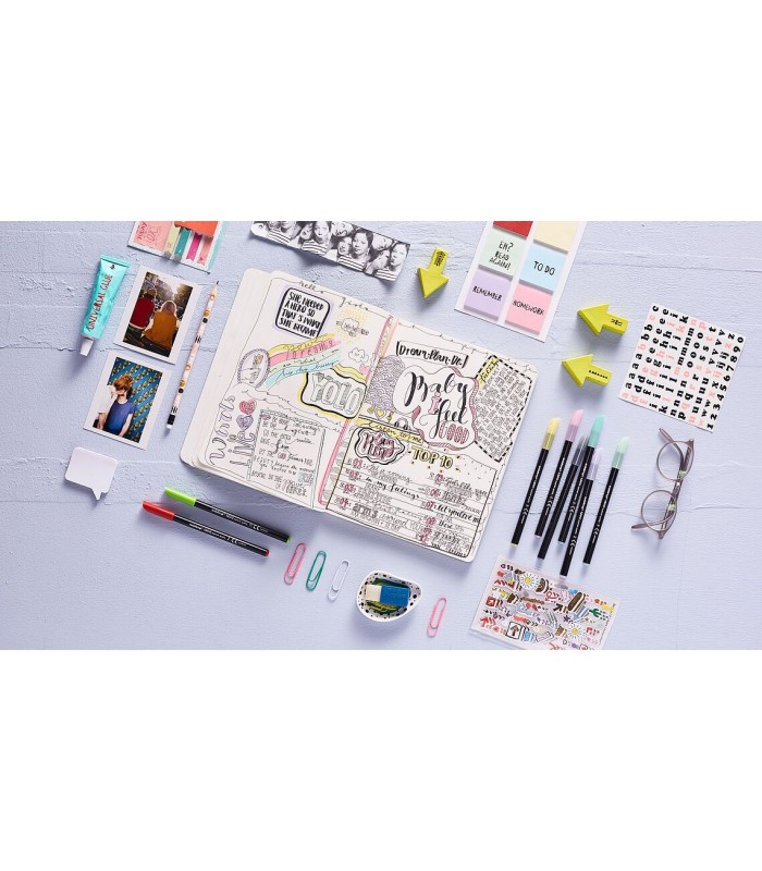 ROTULADORES EDDING 1200 COLORES PASTEL BLISTER 6 UNIDADES