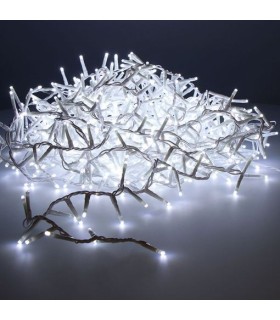 GUIRNALDA 5 METROS DE 100 LED - LUZ FRIA - PARA EXTERIOR - 3 FUNCIONES DE LUZ