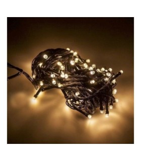 GUIRNALDA 5 METROS DE 100 LED - LUZ CALIDA - PARA EXTERIOR - 3 FUNCIONES DE LUZ