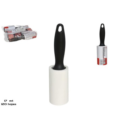 RODILLO QUITA PELUSAS 120 HOJAS NEGRO