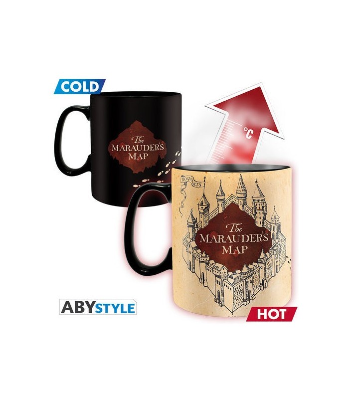 TAZA TERMICA HARRY POTTER MAPA DEL MERODEADOR -  CAJA 2 UDS - 460 ML