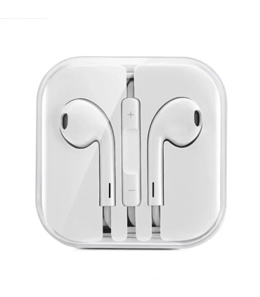 AURICULARES CON CABLE BLANCOS MOD  M2-021 - CON MICROFONO Y CONTROL DE VOLUMEN