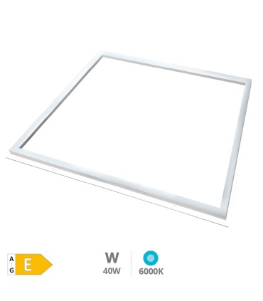 MARCO LUMINOSO EMPOTRABLE LED RETETA GSC 60x60 40W LUZ BLANCA 6000K 4400 LUMENES