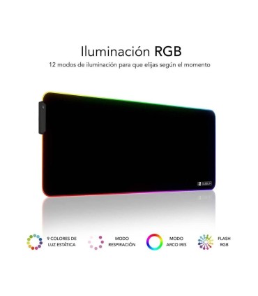 ALFOMBRILLA LED RGB EXTRA GRANDE SUBBLIM 800x300x4mm - ESPACIO HOLGADO PARA RATON Y TECLAD