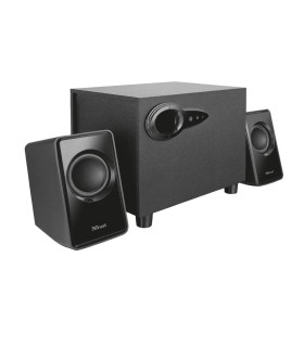 ALTAVOCES 2 1 TRUST AVORA 18W NEGROS - CONTROL DE VOLUMEN Y BAJOS