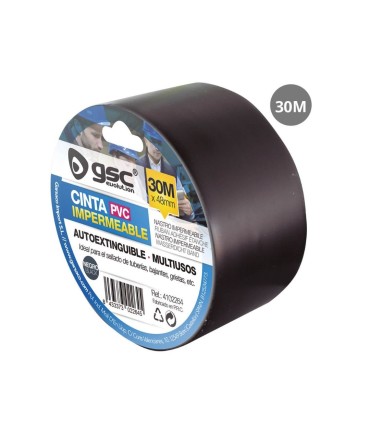 CINTA IMPERMEABLE TUBERIAS NEGRO 30M