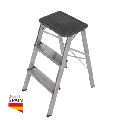 TABURETE ALUMINIO 3 PELDAÑOS GSC EVOLUTION  MAX .150KG