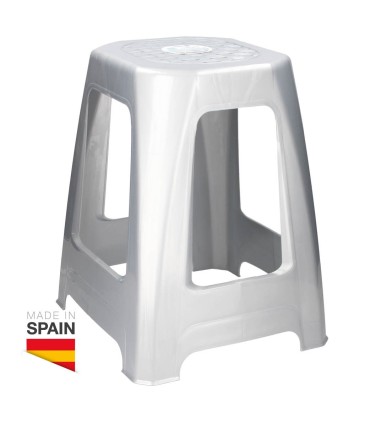 TABURETE DE PLASTICO GSC GRIS 460mm - PESO MAXIMO 200KG