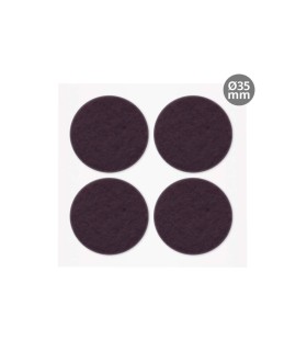 SET 4 FIELTROS ADHESIVOS REDONDOS Ø35MM - MARRON