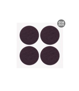 SET 4 FIELTROS ADHESIVOS REDONDOS Ø38MM - MARRON