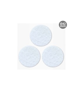 SET 3 FIELTROS ADHESIVOS REDONDOS Ø42MM - BLANCO
