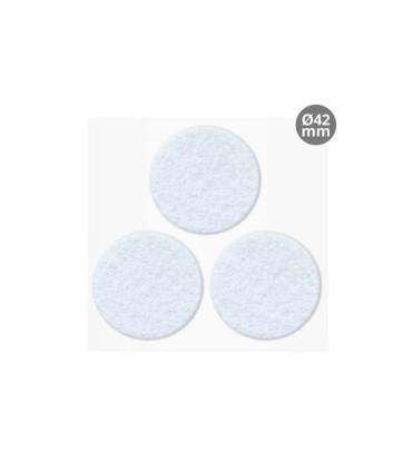 SET 3 FIELTROS ADHESIVOS REDONDOS Ø42MM - BLANCO