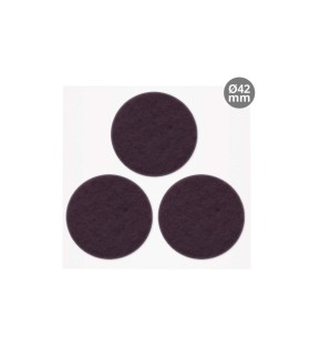 SET 3 FIELTROS ADHESIVOS REDONDOS Ø42MM - MARRON