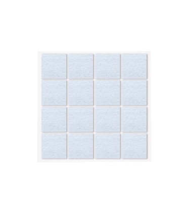 SET 16 FIELTROS ADHESIVOS CUADRADOS 16X20MM - BLANCO