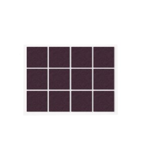 SET 12 FIELTROS ADHESIVOS CUADRADOS 20X23MM - MARRON