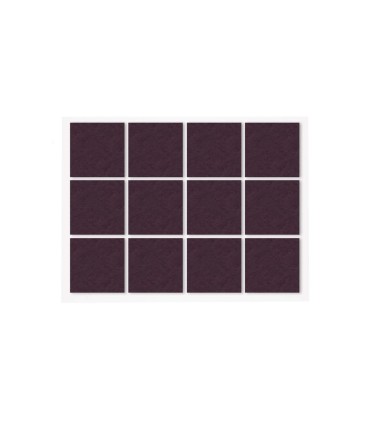 SET 12 FIELTROS ADHESIVOS CUADRADOS 20X23MM - MARRON