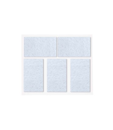 SET 5 FIELTROS ADHESIVOS CUADRADOS 28X44MM - BLANCO