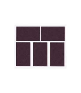 SET 5 FIELTROS ADHESIVOS CUADRADOS 28X44MM - MARRON