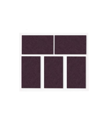SET 5 FIELTROS ADHESIVOS CUADRADOS 28X44MM - MARRON