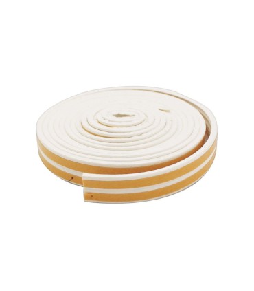 BURLETE ADHESIVO CAUCHO 9MM - 6M BLANCO