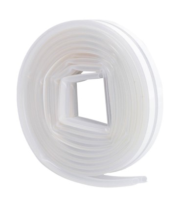 BURLETE DE SILICONA ADHESIVO 9MM 6M TRANSPARENTE