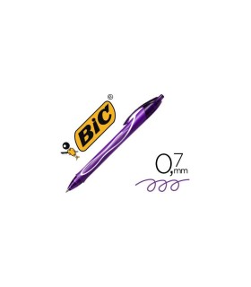 BOLIGRAFO BIC GEL-OCITY QUICK DRY VIOLETA - PUNTA REDONDA 0 7mm - TRAZO 0 3mm