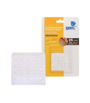 PACK 25 GOTAS PROTECTORAS ADHESIVAS GSC EVOLUTION 2MM Ø9MM