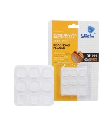 PACK 9 GOTAS PROTECTORAS ADHESIVAS GSC EVOLUTION 3MM Ø17MM