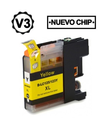 CARTUCHO BM BROTHER COMPATIBLE LC125XL AMARILLO LC125XLY 16,6ML 