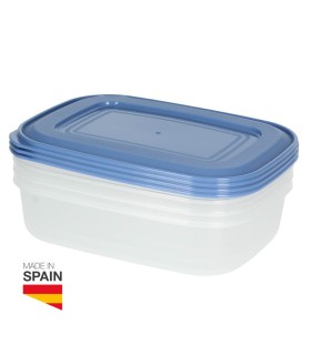 PACK DE 3 FIAMBRERAS HERMETICAS DE PLASTICO 1L - TAPER HERMETICOS - GSC EVOLUTION