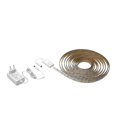 PACK TIRA LED INTELIGENTE VIA WIFI Y BLUETOOTH GSC 24W 5 METROS RGB + CCT IP65