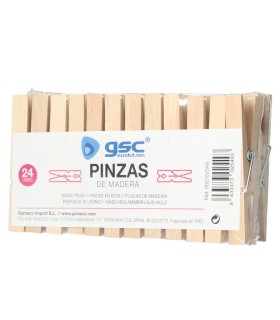 PACK 24 PINZAS MADERA DOVELIS GSC EVOLUTION - PARA ROPA