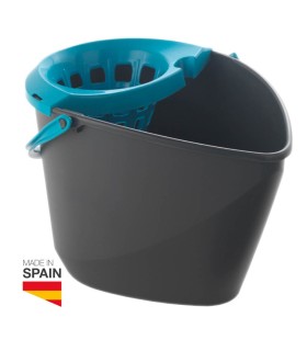 CUBO OVALADO CON ESCURRIDOR DE PLASTICO GSC 12 LITROS