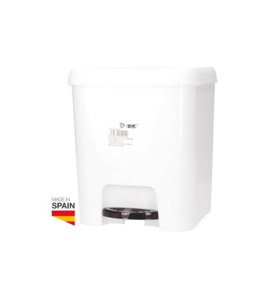 CUBO DE BASURA CON PEDAL BLANCO GSC EVOLUTION   CUBO DE BASURA CON CAPACIDAD DE 7 LITROS