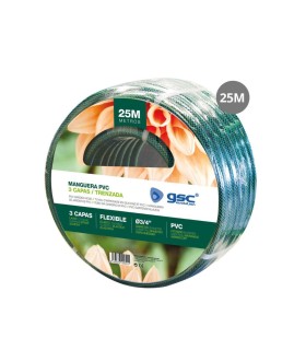 MANGUERA TRENZADA PVC MAS CORDON TEXTIL TENSADO GSC EVOLUTION - 25M Ø3-4”(19MM)