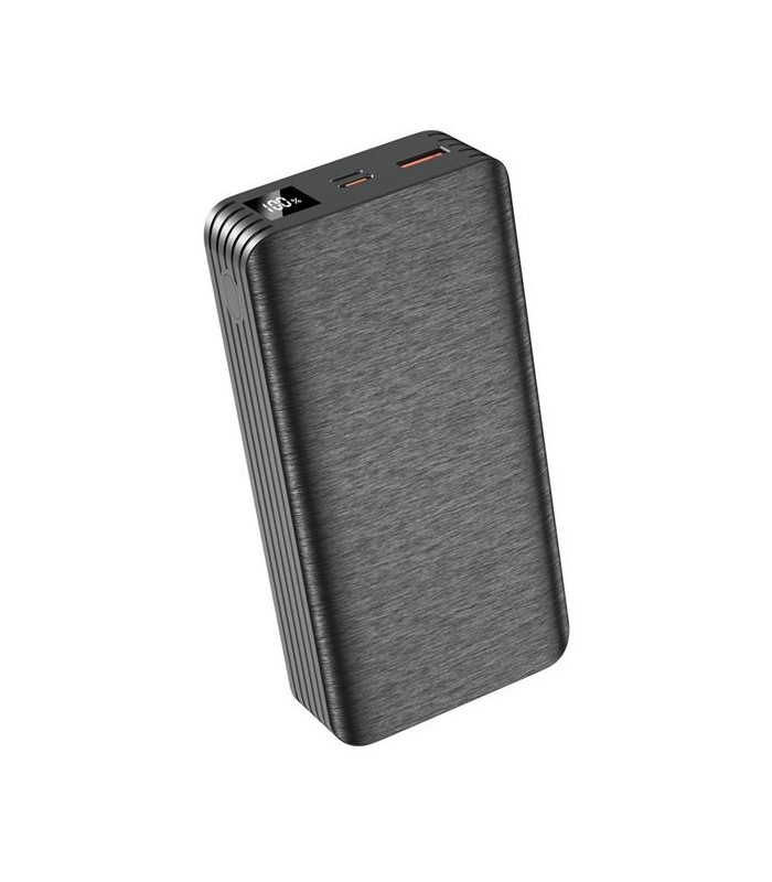 POWERBANK XO PR144 20 000mAh NEGRA - 1xUSB-A,1xUSB-C - CARGA RAPIDA - PANTALLA LCD