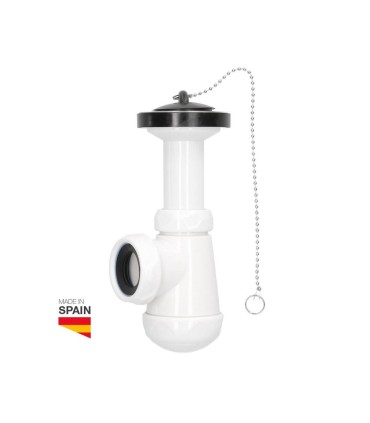 SIFÓN BOTELLA CORTO EXTENSIBLE SALIDA Ø40MM REDUCTORA Ø32MM VÁLVULA LAVABO BIDET GSC