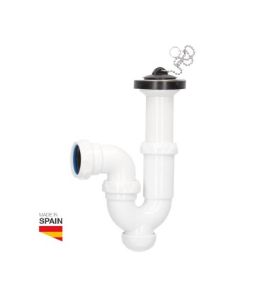 SIFON CURVO EXTENSIBLE SALIDA Ø40MM REDUCTORA Ø32MM VÁLVULA LAVABO BIDET GSC EVOLUTION