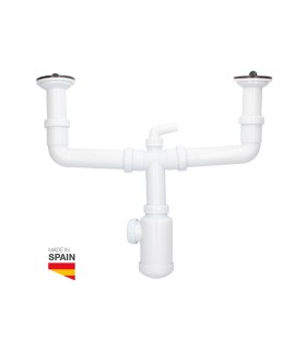 SIFON DOBLE PARA FREGADERO CON VALVULAS GSC EVOLUTION