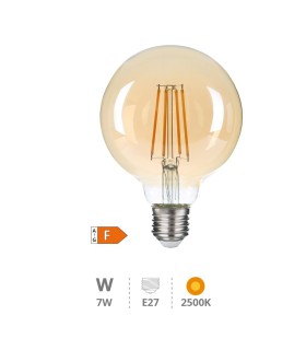 BOMBILLA LED GLOBO VINTAGE GSC E27 G95 7W LUZ CALIDA 2500K 680 LUMENES