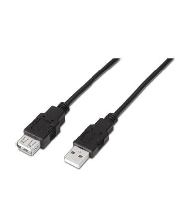 CABLE USB ALARGADOR AISENS NEGRO - USB-A MACHO A USB-A HEMBRA 2 0 - 1,8 METROS