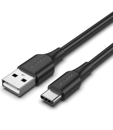 CABLE USB 2 0 TIPO-C VENTION NEGRO - USB MACHO A TIPO-C MACHO - HASTA 60W - 2 METROS