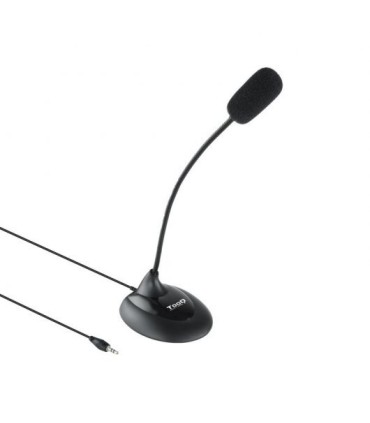 MICROFONO DE SOBREMESA FLEXIBLE OMNIDIRECCIONAL TOOQ NEGRO - INTERRUPTOR - CABLE 2 METROS